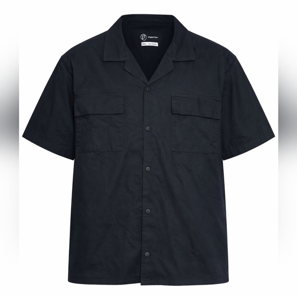 Men's Original Use Black Short Sleeve Button Up Utility Shirt - NWT - Picture 2 of 4